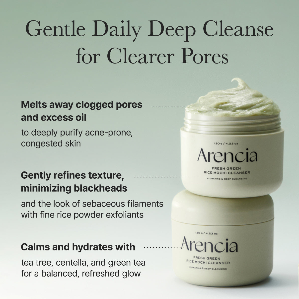 ARENCIA-Fresh Green Rice Mochi Cleanser 120g