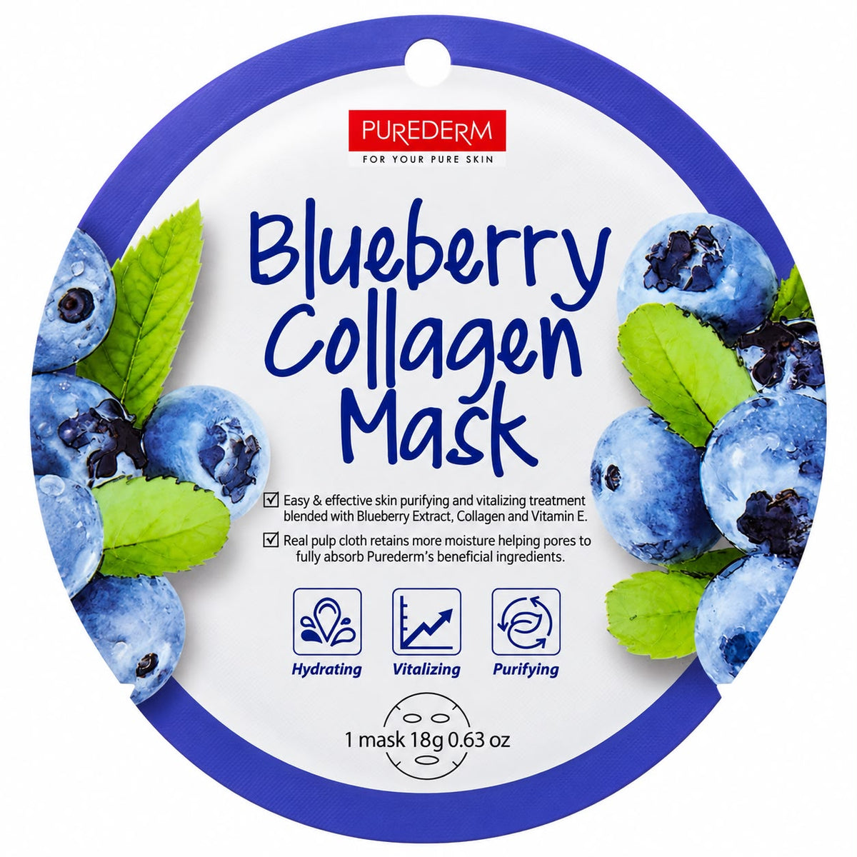 Blueberry collagen mask