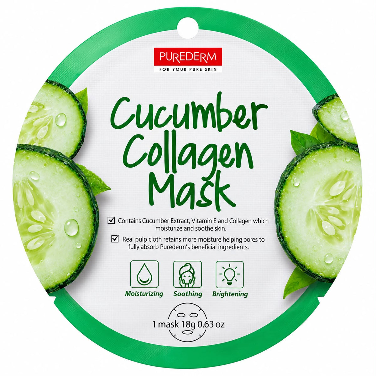 Cucumber collagen mask
