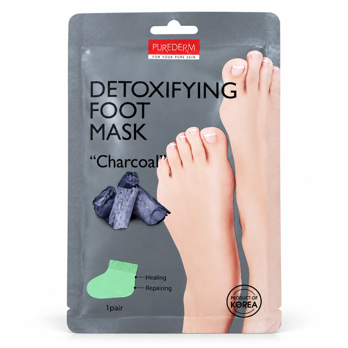DETOXIFYING FOOT MASK - CHARECOAL